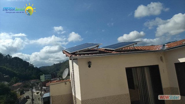 Produção 160 kwhmês – Potência 1,32 kwp – 5 placas – Itajubá